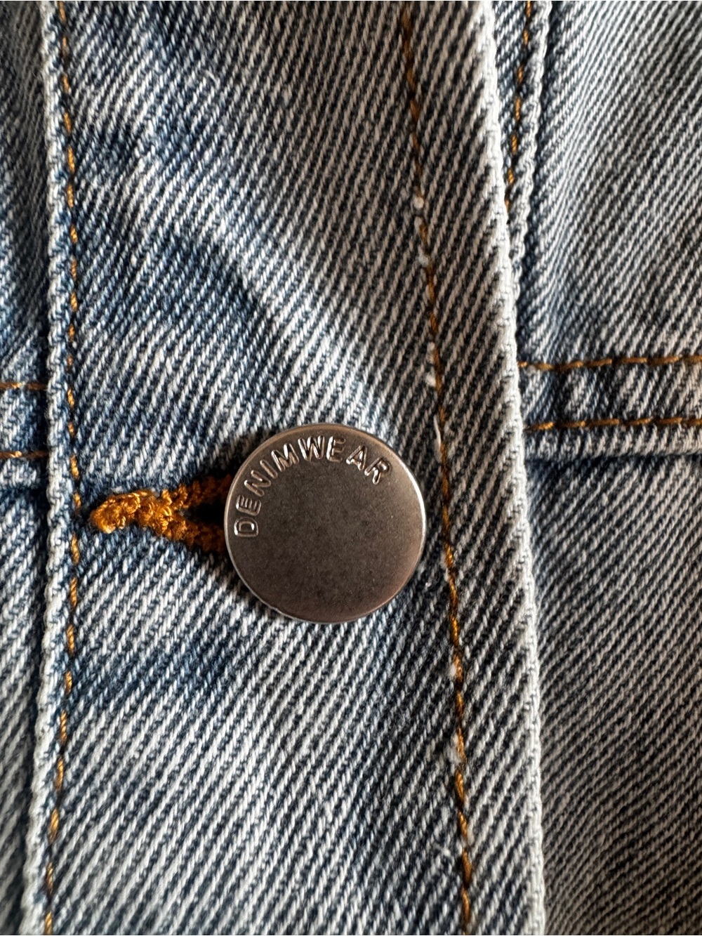Altar'd State Light Blue Denim Jacket with Cream Collar - Picture 4 of 8